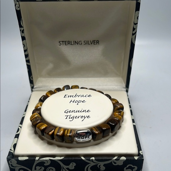 Kohl's Jewelry - NIB Sterling Silver Tiger Eye Bracelet